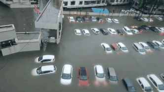 Watch: Cars submerged as heavy rain floods parking lot in Gujarat’s Valsad | Ahmedabad News