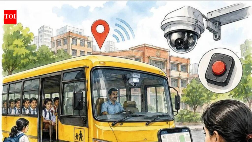 Live tracking, CCTV now must for school buses plying in Maha | Nagpur News