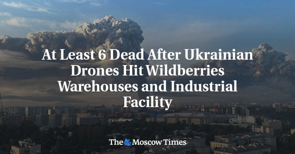 At Least 6 Dead After Ukrainian Drones Hit Wildberries Warehouses and Industrial Facility
