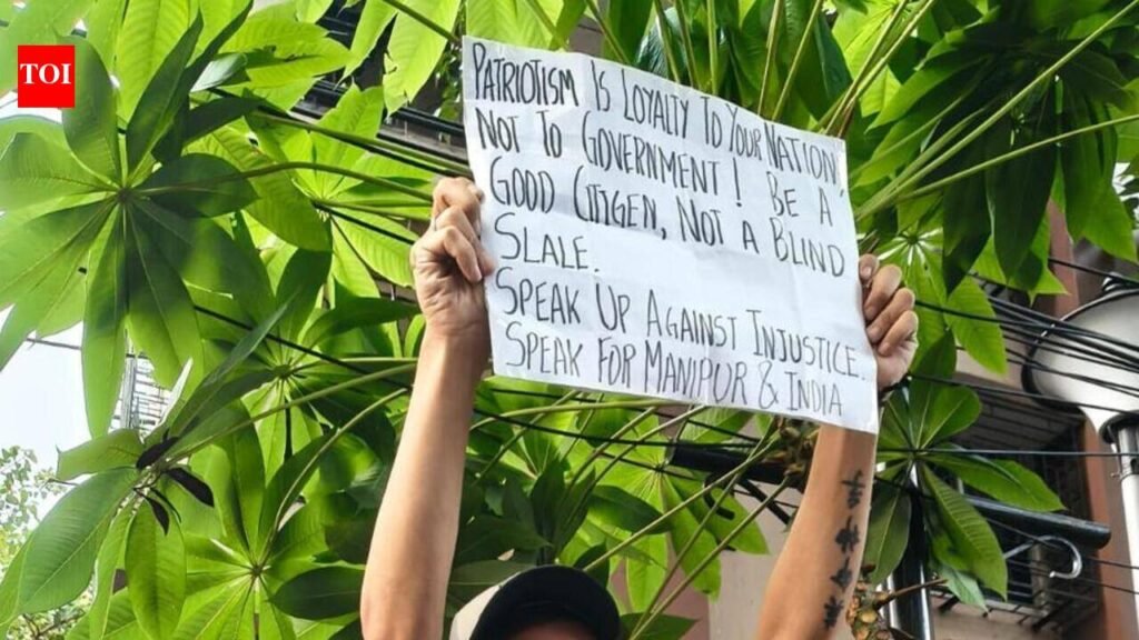 Manipur man joins Kolkata protest | Kolkata News