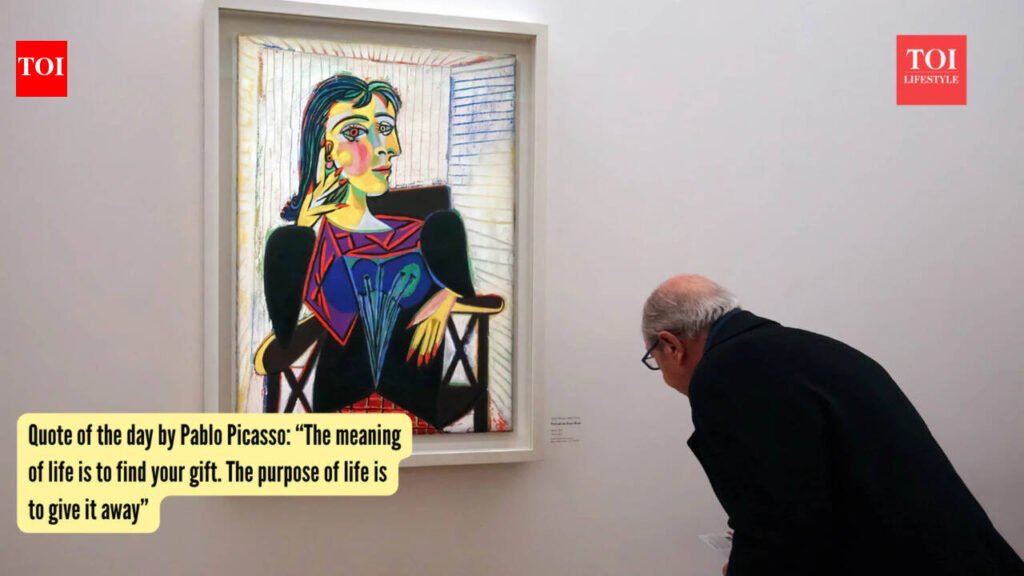 Pablo Picasso Quote: Quote of the day by Pablo Picasso: “The meaning of life is to find your gift. The purpose of life is to give it away”