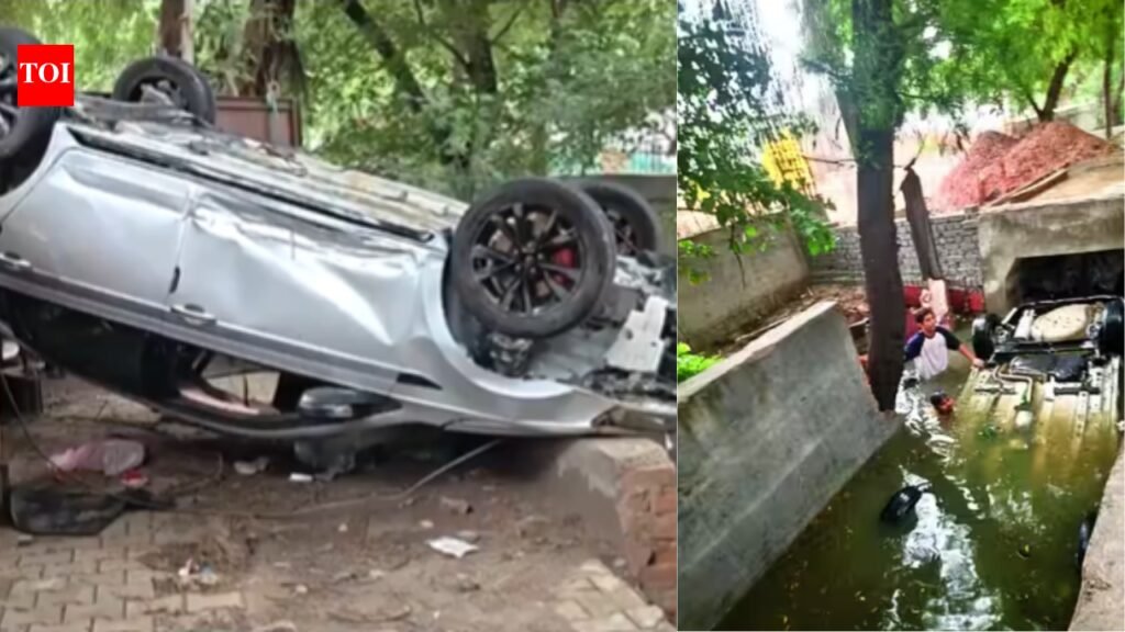 Open drain, broken barriers: Hazards on Delhi stretch where 20-year-old student died | Delhi News