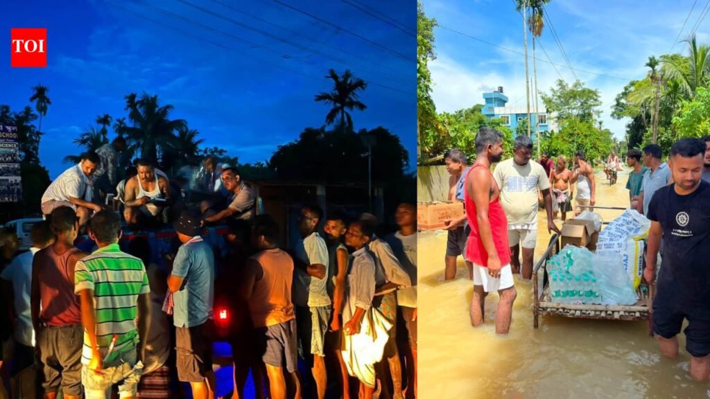 RSS, Seva Bharati volunteers carry out flood relief operations in Upper Assam | Guwahati News