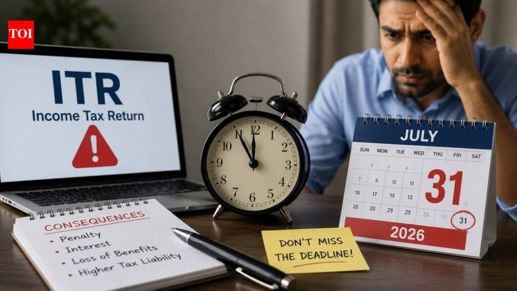 ITR filing deadline: What happens if you don’t file your income tax return by July 31, 2026? Penalty, consequences explained