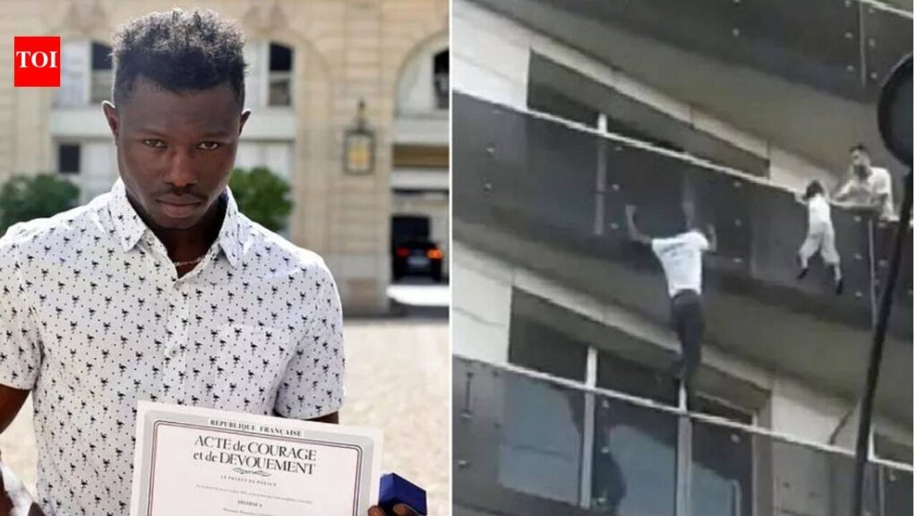 In 2018, an undocumented migrant scaled a Paris apartment building to save a four-year-old boy hanging from a fourth-floor balcony, earning the nickname ‘Spider-Man of Paris’ | World News