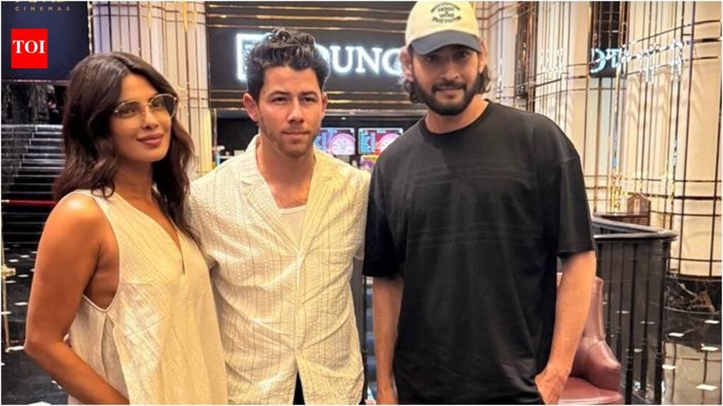 Amid ‘Varanasi’ shoot, Priyanka Chopra and Nick Jonas meet Mahesh Babu for movie night in Hyderabad – See Photo |