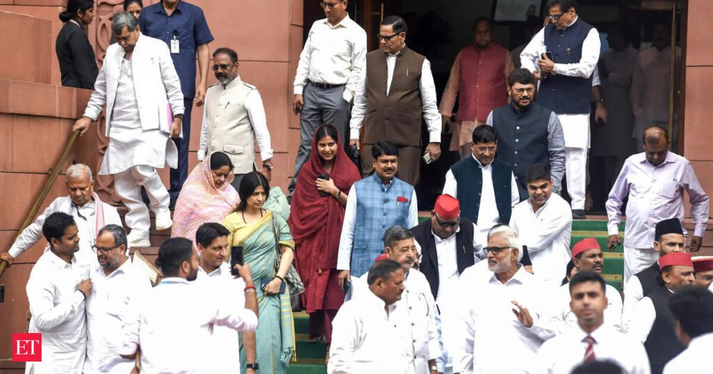 Opposition questions Amit Shah’s absence, forces four Lok Sabha halts