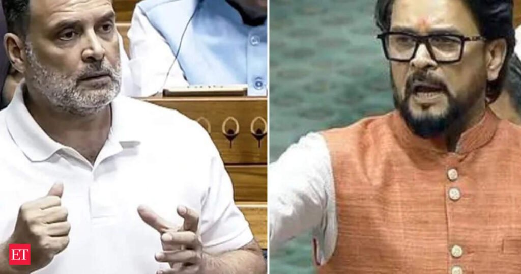 Anurag Thakur serves privilege notice against LoP Rahul Gandhi over ‘use of derogatory language’