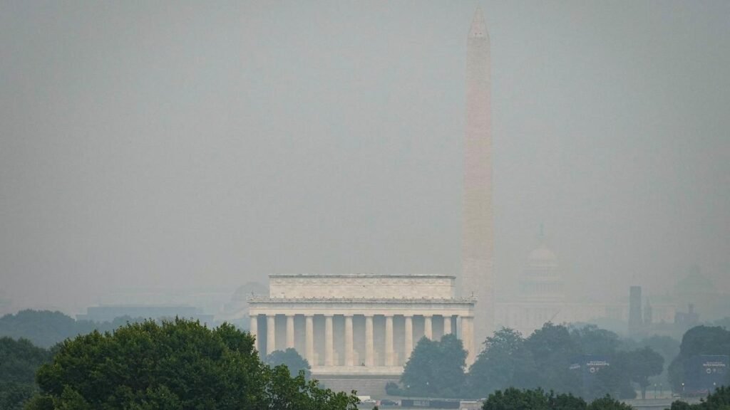 Trump threatens to increase Canada tariffs over wildfire smoke pollution