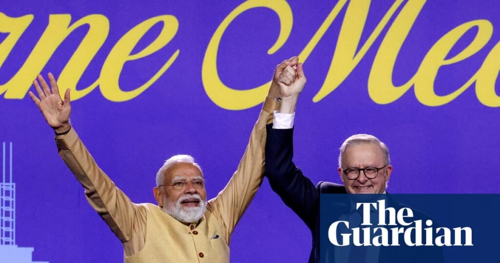 ‘Like a father to us’: pride and protest as thousands flock to see Narendra Modi in Melbourne | Australian foreign policy