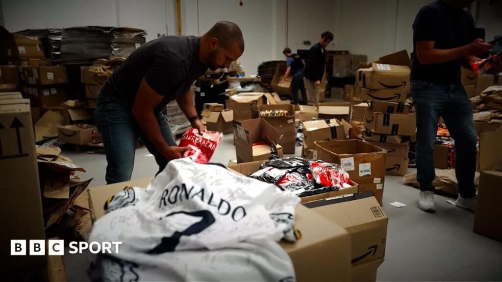 Counterfeit football kits worth £18m seized as Fire Service warns of fire risk