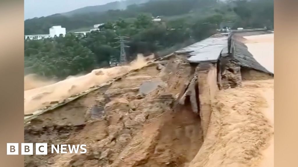 Watch: Fatal Typhoon Maysak floods burst dam wall in China
