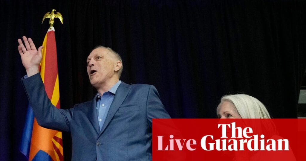 Trump ally pledges to ‘work with people’ he disagrees with after Arizona primary win – US politics live | US politics