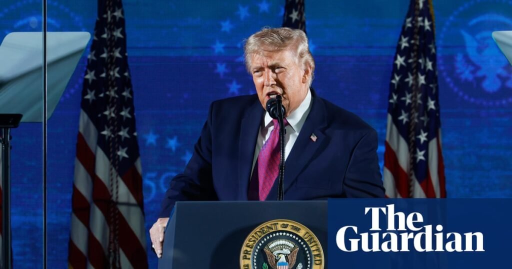 Trump launches America’s 250th birthday celebrations with partisan attack | US news