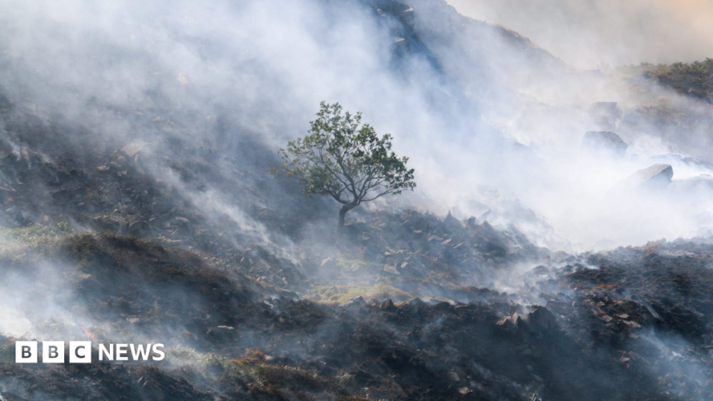 Tintwistle Moor fire burning one month on is ‘the size of a small town’