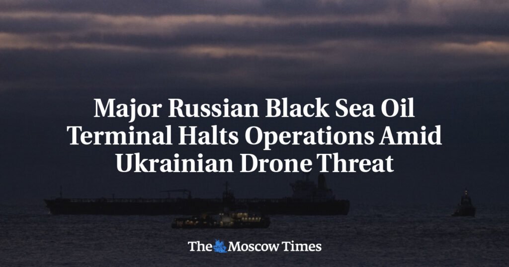 Major Russian Black Sea Oil Terminal Halts Operations Amid Ukrainian Drone Threat