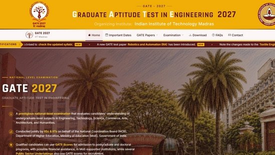 GATE 2027: IIT Madras announced exam dates, registration to begin on August 14 at gate2027.iitm.ac.in