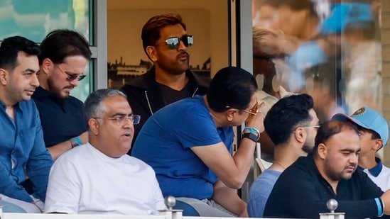 ‘My beard has gone grey and I struggle to walk’: Fans decode MS Dhoni’s message as he waves from the Trent Bridge stand