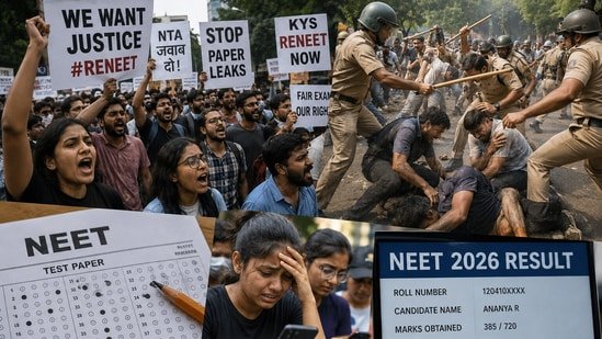 NEET 2026 protest timeline: From exam day to the Parliament march, lathi charge and PM Modi’s statement