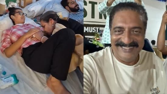 Shabana Azmi kisses hands of protester on hunger strike; Prakash Raj joins CJP protest ahead of march. Watch