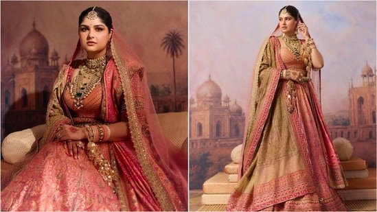 Anshula Kapoor’s bridal look is a tribute to her late mother with a ’42-year-old gold tissue and zardozi dupatta’: Pics