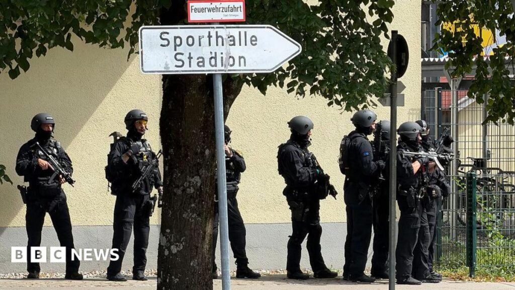 Two girls seriously injured in German school attack.