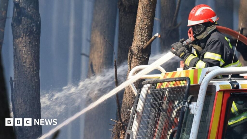 France wildfire crews face searing heat in battle to contain flames