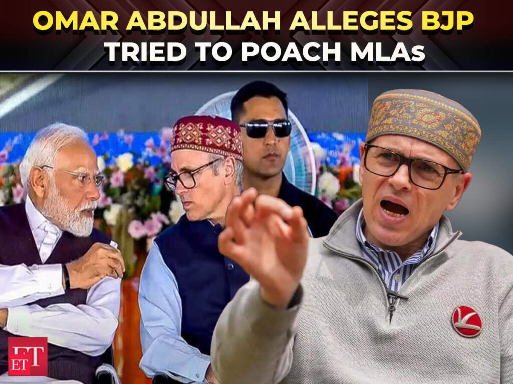 J&K CM Omar alleges BJP bid to split NC, claims party MLA was offered Rs 20–30 cr to switch sides – The Economic Times Video