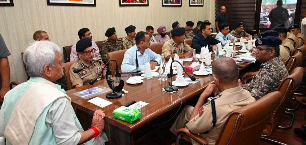 LG reviews facilities at Jammu base camp