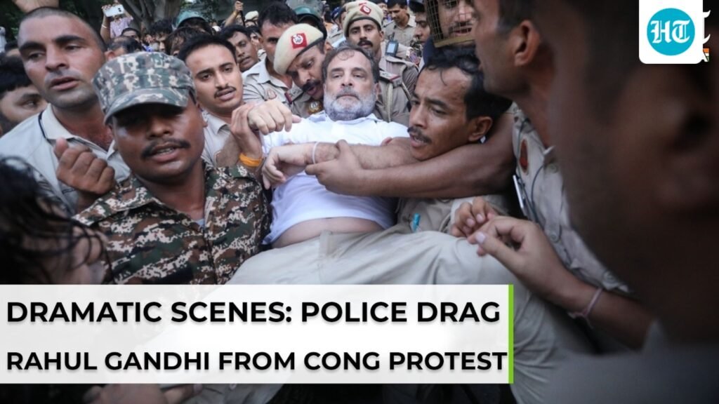 Rahul Gandhi detained near PM house as Congress protest erupts into showdown | CJP | NEET | BJP