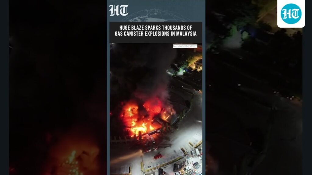 Malaysia Hardware Store Blaze Triggers Thousands Of Gas Canister Explosions