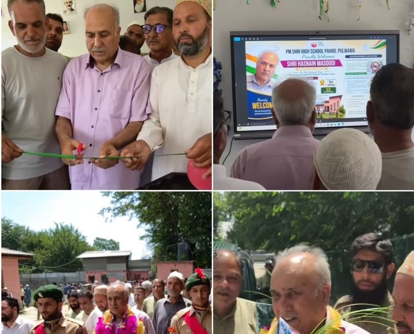 MLA Pampore Hasnain Masoodi inaugurates Smart Classroom at GHS Pahoo