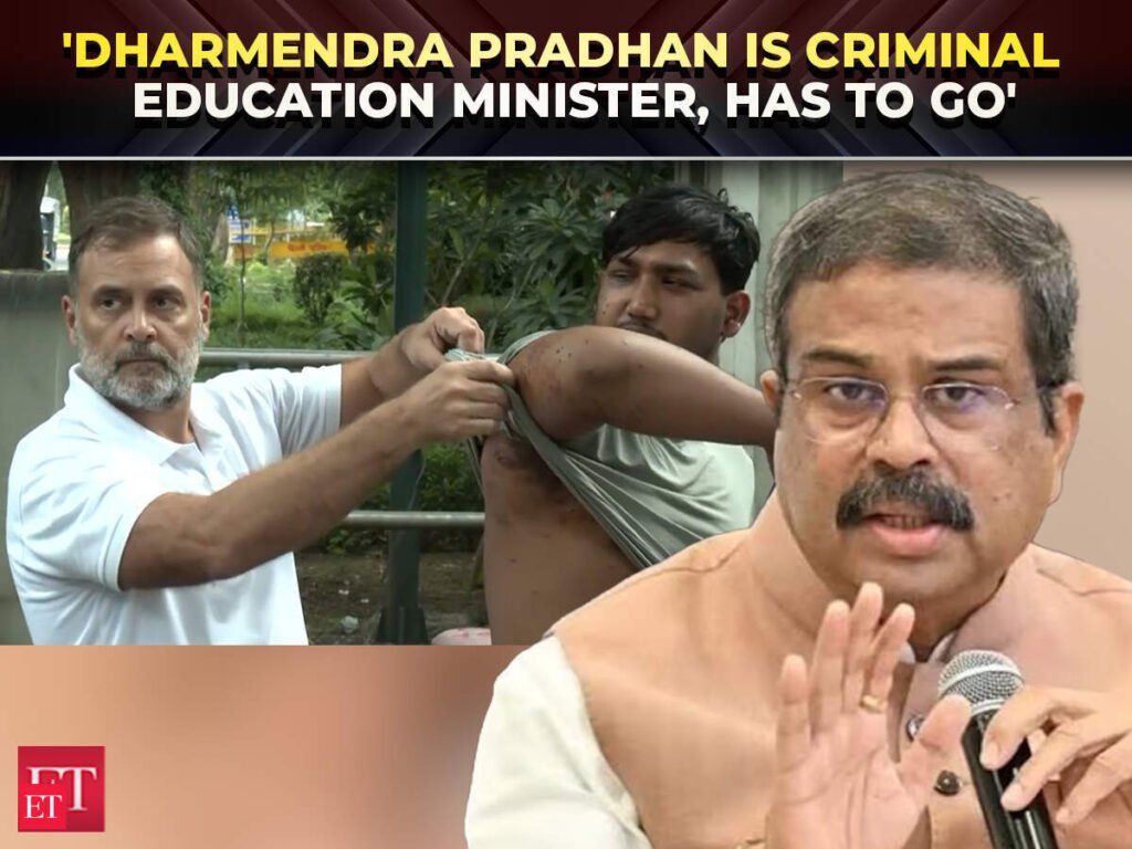 Rahul Gandhi calls Dharmendra Pradhan ‘Criminal Education Minister’ over NEET Row – The Economic Times Video