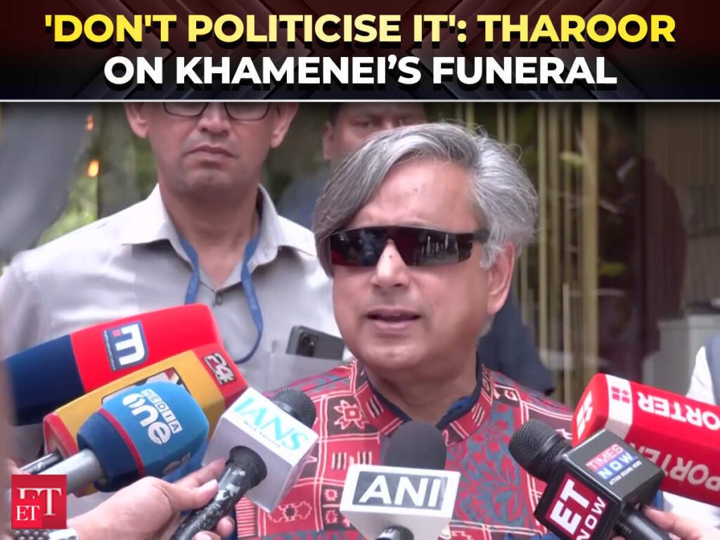 Shashi Tharoor defends India at Khamenei funeral: ‘Respect the departed; don’t politicise it’ – The Economic Times Video