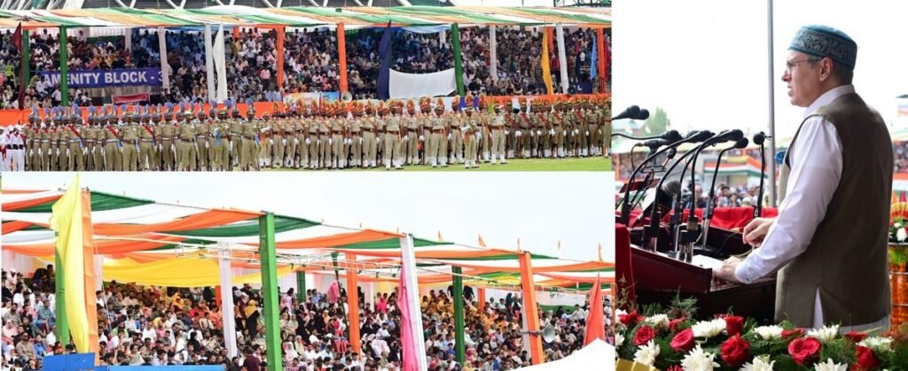 CM Omar hoists national flag in Srinagar on 80th Independence Day