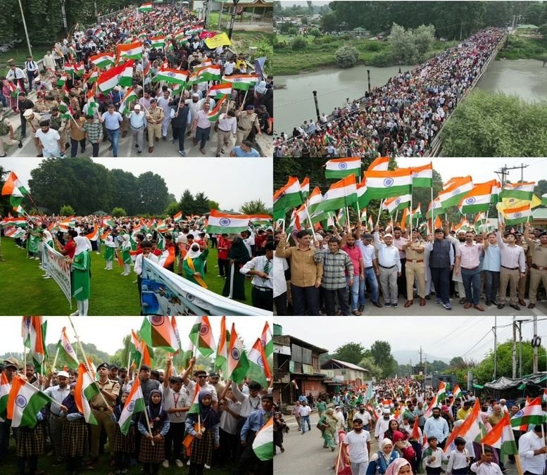 Mega Tiranga rally held in Ganderbal