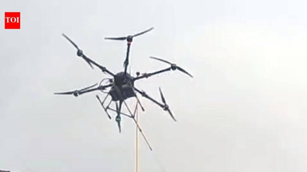 Drone takes up cleaning duty at Kateel Temple | Mangaluru News