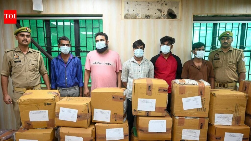 Baby wipes to hearing aids, 5 of gang that used delivery executives to steal e-commerce products held in Noida | Noida News