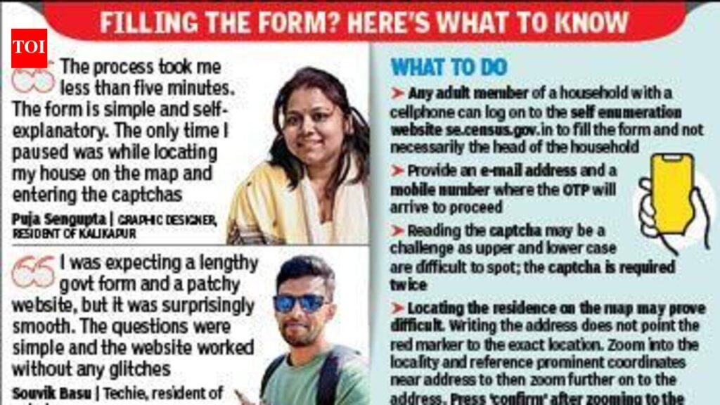 Self-enumeration passes first-day test as users complete Census forms in under 5 min | Kolkata News