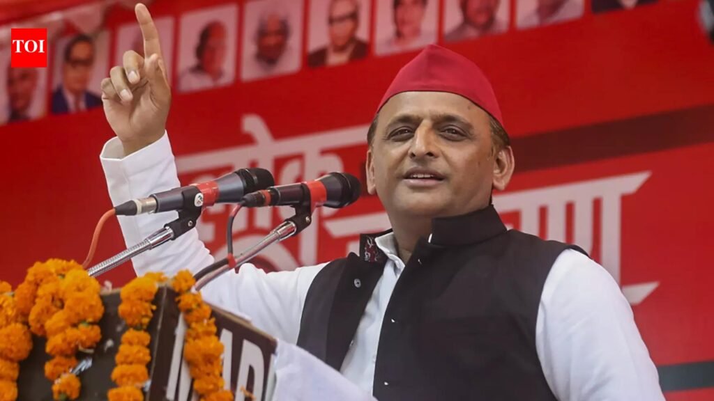 BJP stands for ‘bhrasht’, ‘julm’ and ‘paap’: Samajwadi Party president Akhilesh Yadav | Lucknow News
