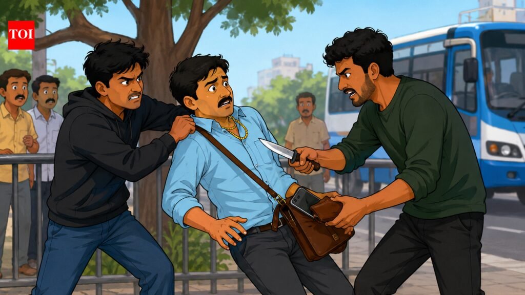 Driver robbed at knifepoint in broad daylight in busy Bengaluru junction | Bengaluru News