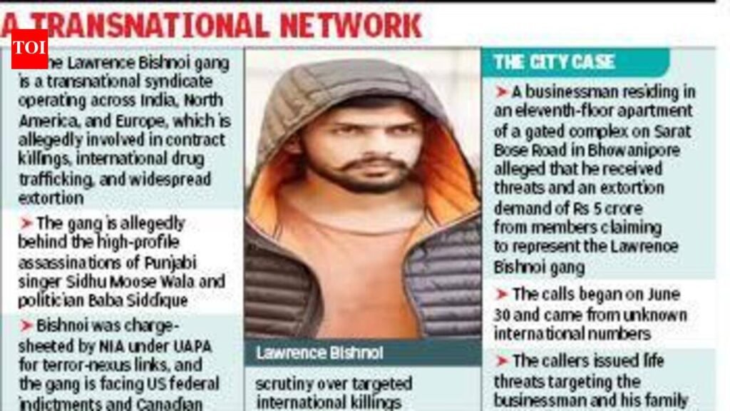 Bhowanipore bizman gets Rs 5 cr extortion call from ‘Lawrence Bishnoi gang’ | Kolkata News