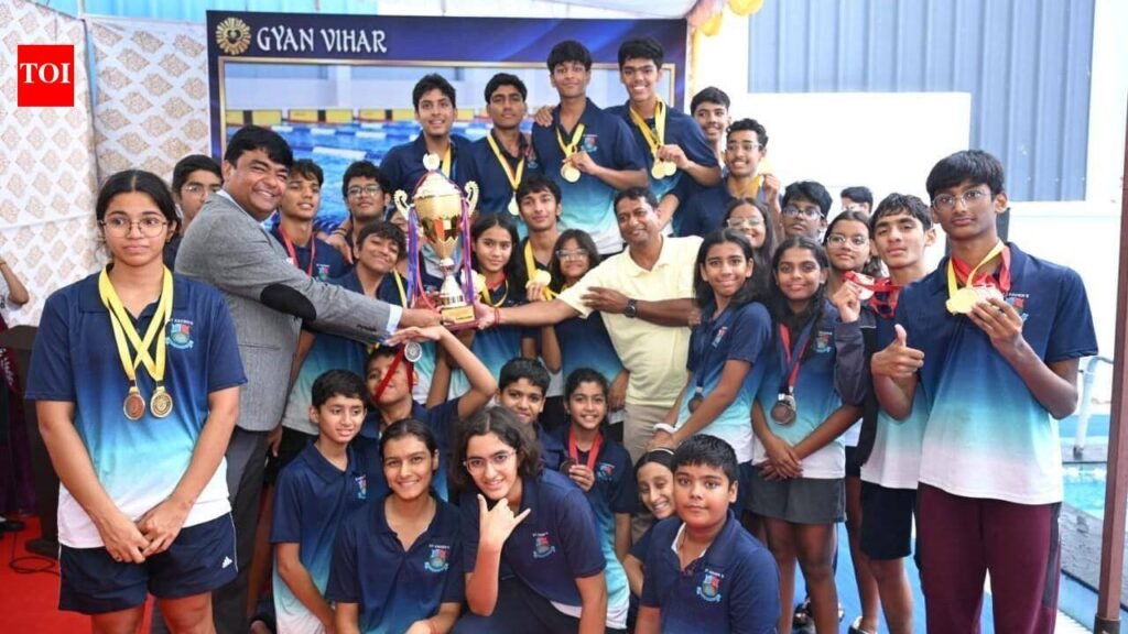 Inter-School Swimming Championship held at Gyan Vihar School; Over 300 swimmers from 28 Jaipur schools compete at WAVES-2026 | Jaipur News