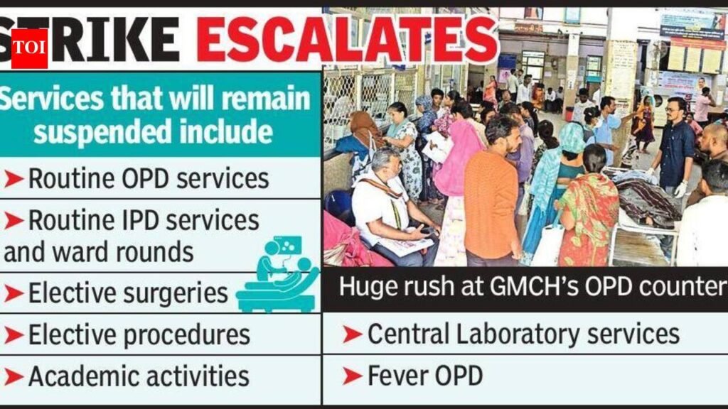 Doctors step up protest, more services to be affected today | Nagpur News