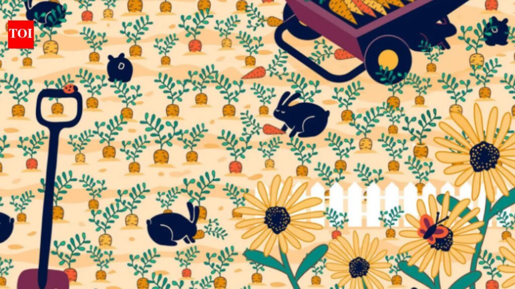 Find the diamond ring hidden among piles of carrots and bunnies; You are a genius if you spot it in a minute!