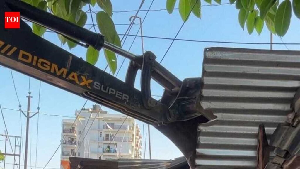 Illegal structures razed in Dibrugarh eviction drive | Guwahati News
