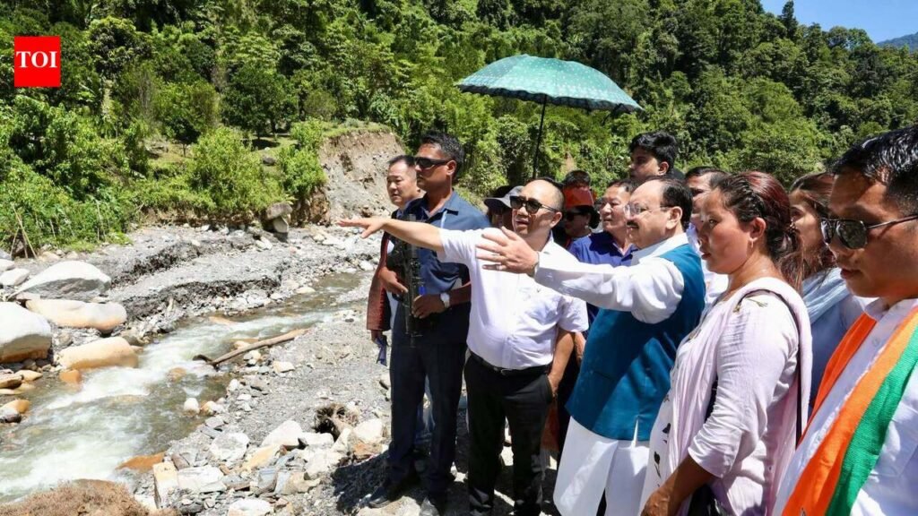 Nadda reviews Arunachal flood damage, pledges support | Guwahati News