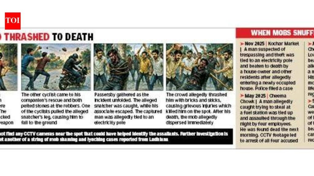 Another man lynched after theft bid; mob kills & flees | Ludhiana News