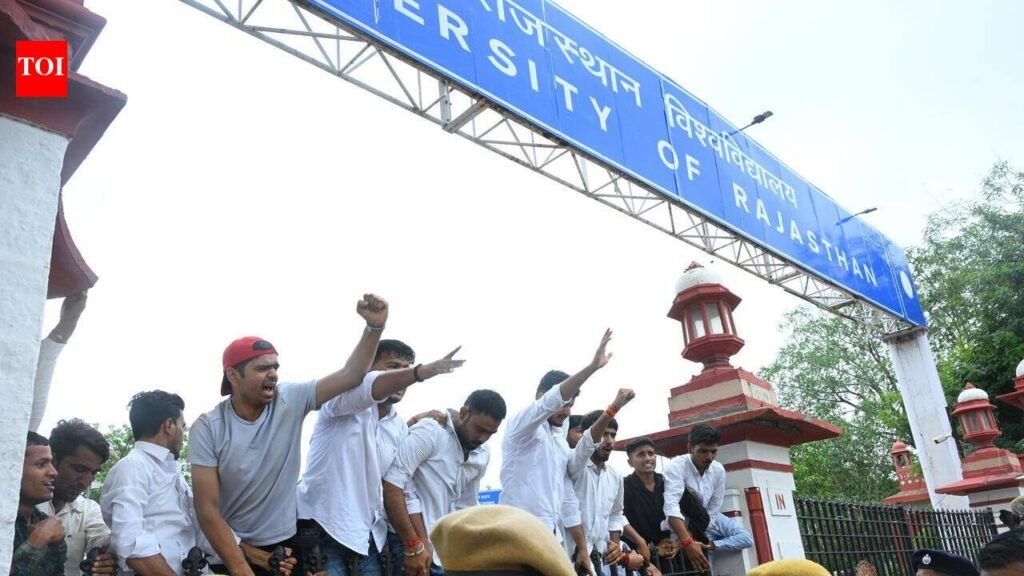 ABVP launches Rajasthan protests for student union polls | Jaipur News