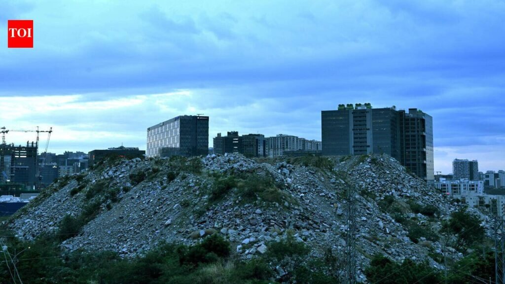 Mountains of debris rise beside hospitals in Hyderabad’s Hi-Tec City | Hyderabad News